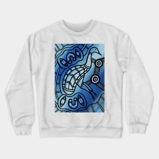 Aboriginal Art - Emu 4 Crewneck Sweatshirt